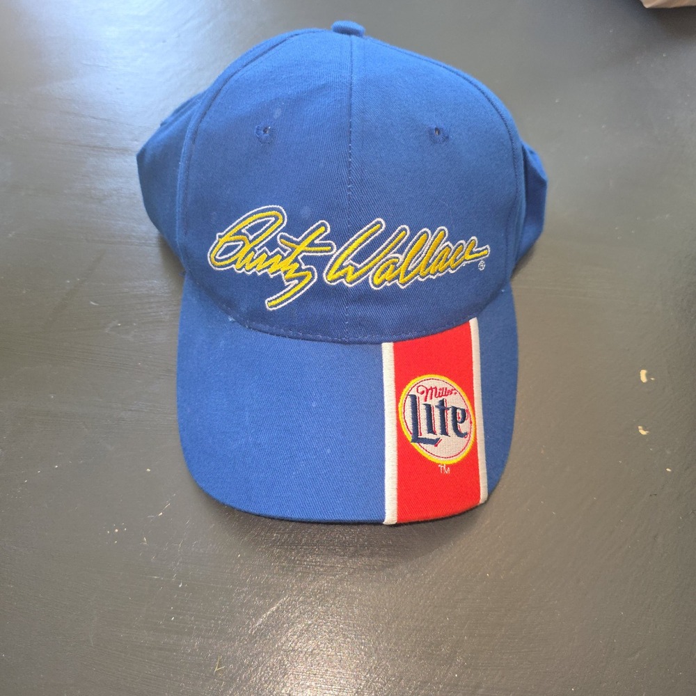 Rusty Wallace Miller Lite NASCAR Hat Blue Snapback Vintage Competitors View‎ #2